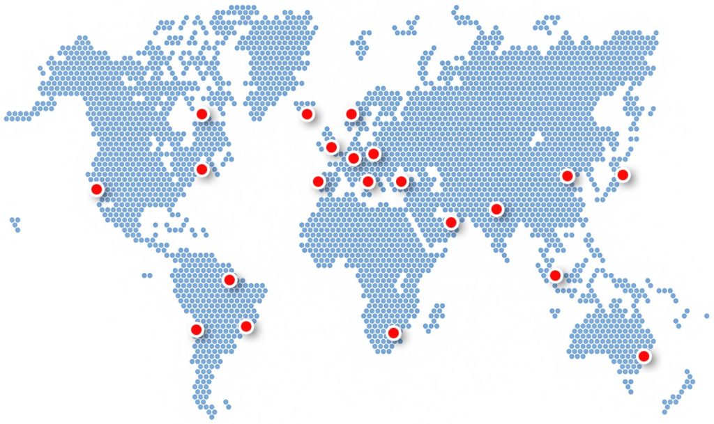 World customers map